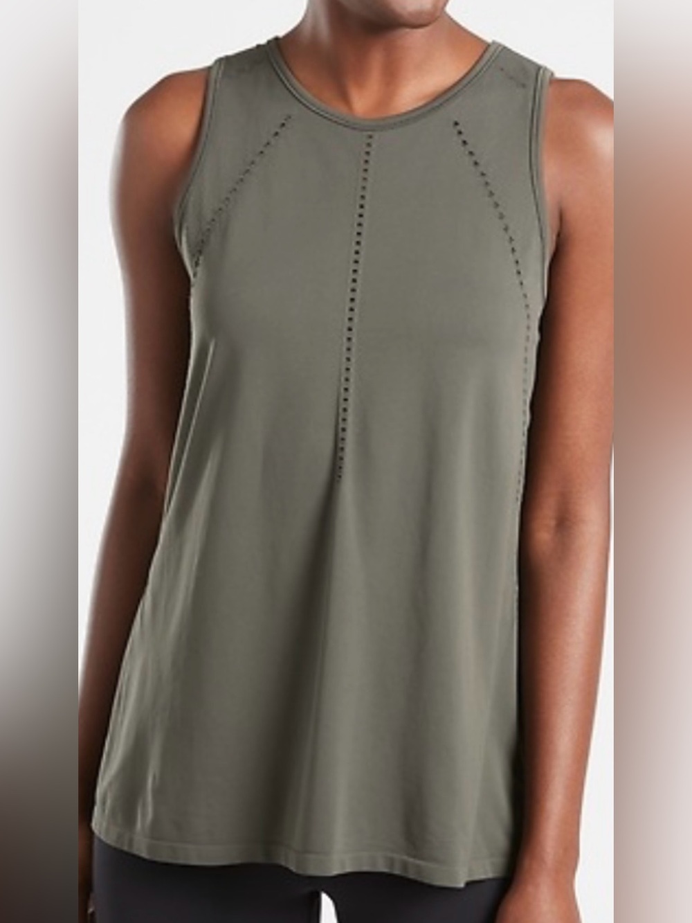 Athleta Foothill Seamless Tank size medium green
